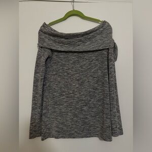 Gray Off-Shoulder Women Sweater